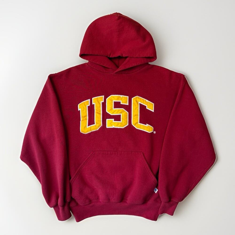 Vintage USC Hoodie Medium Maroon 90s Russell Athletic Made in USA California